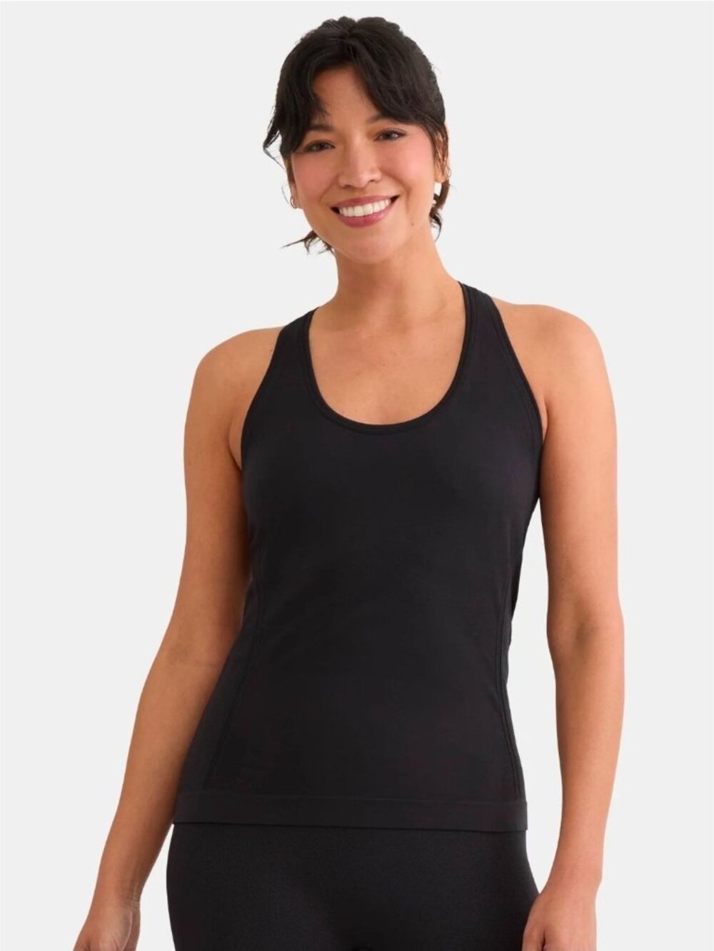 Avia Women's Seamless Racerback Black Tank Plus Size XXL (20) NWT
